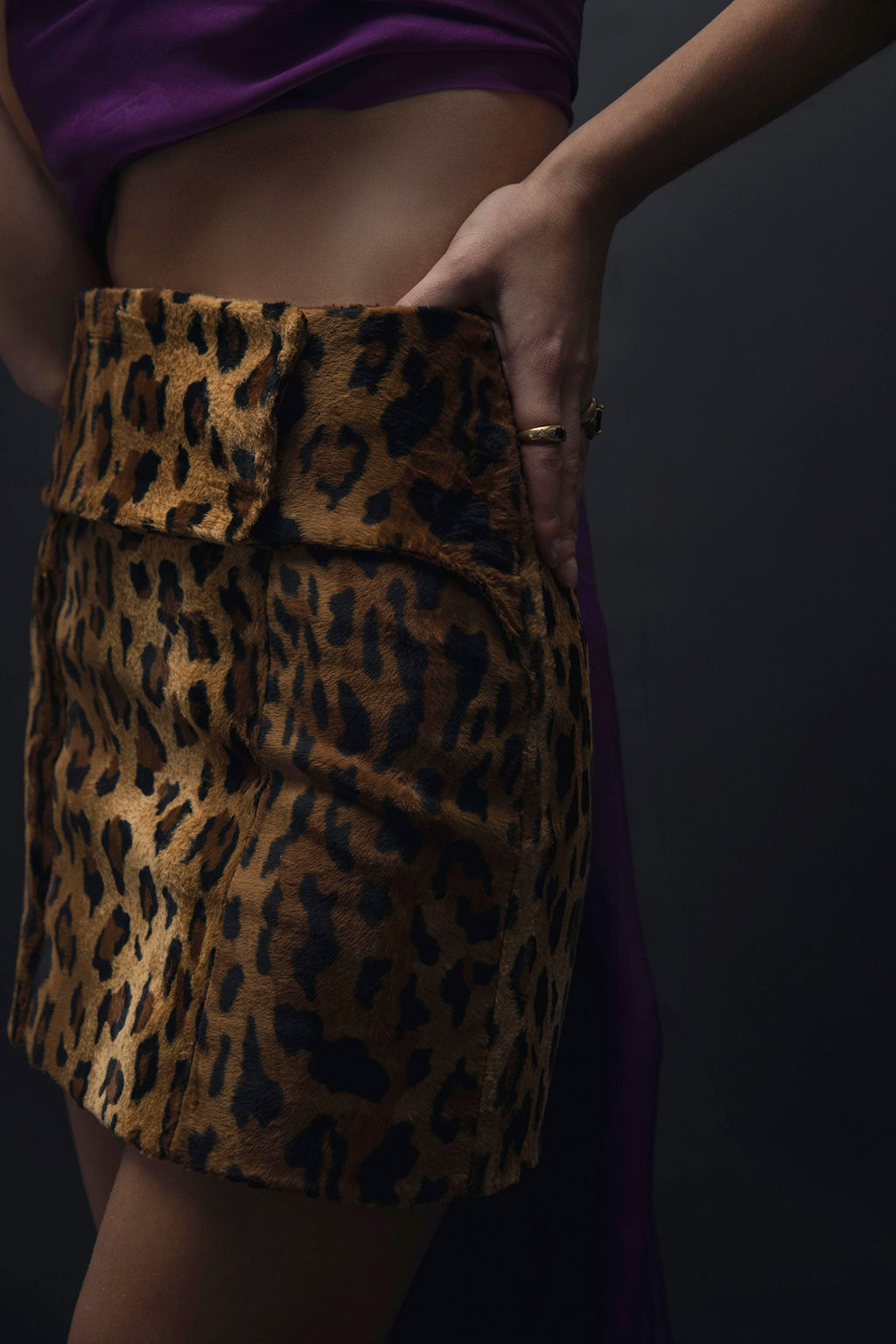 Roar – Kemer Detaylı Leopar Desenli Etek