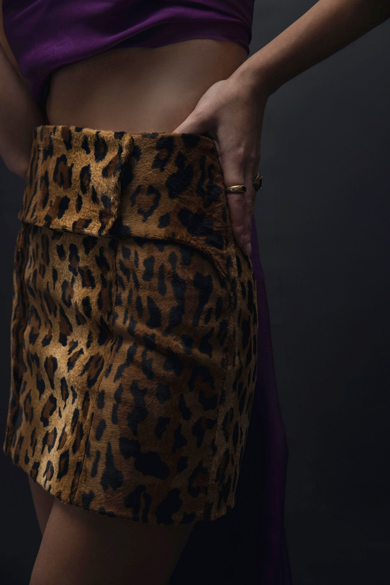 Roar – Kemer Detaylı Leopar Desenli Etek
