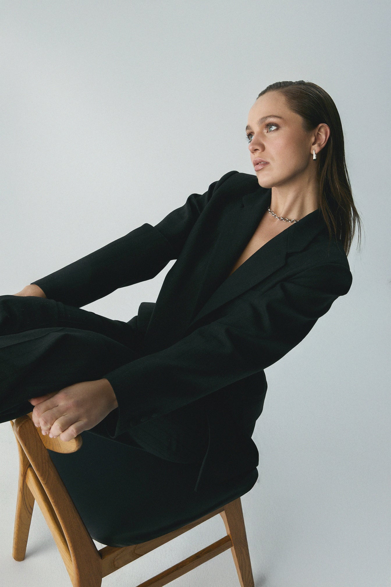 LUNA – Sim Detaylı Yün Blazer Ceket
