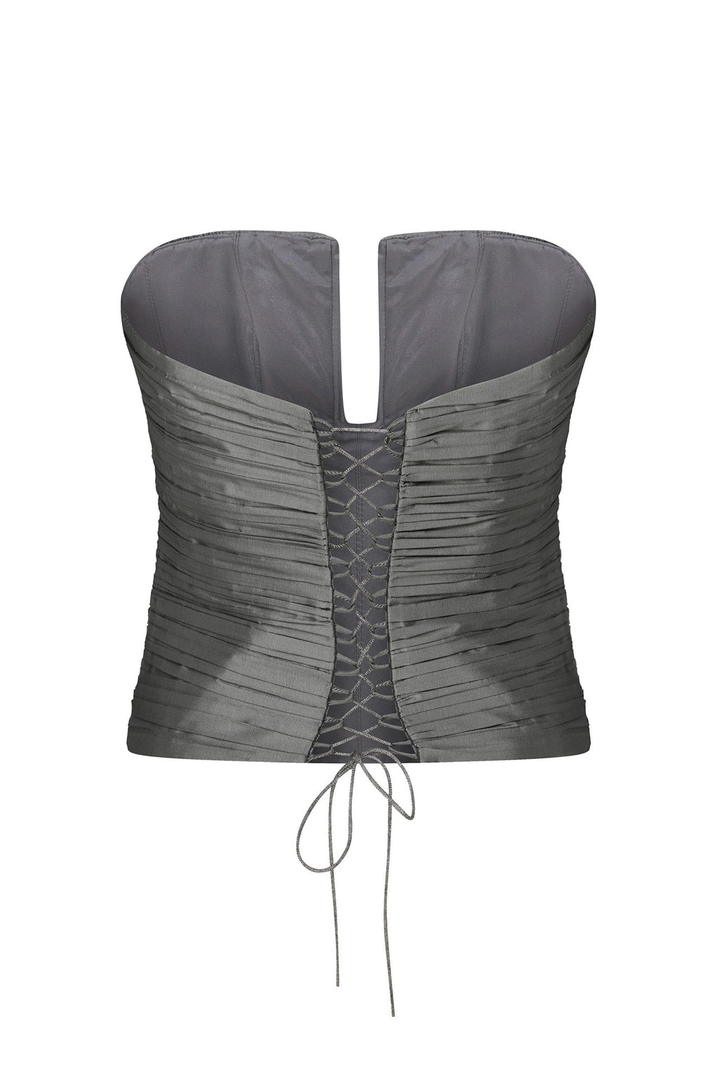 Haze – Drape Detaylı Gri Tafta Büstiyer