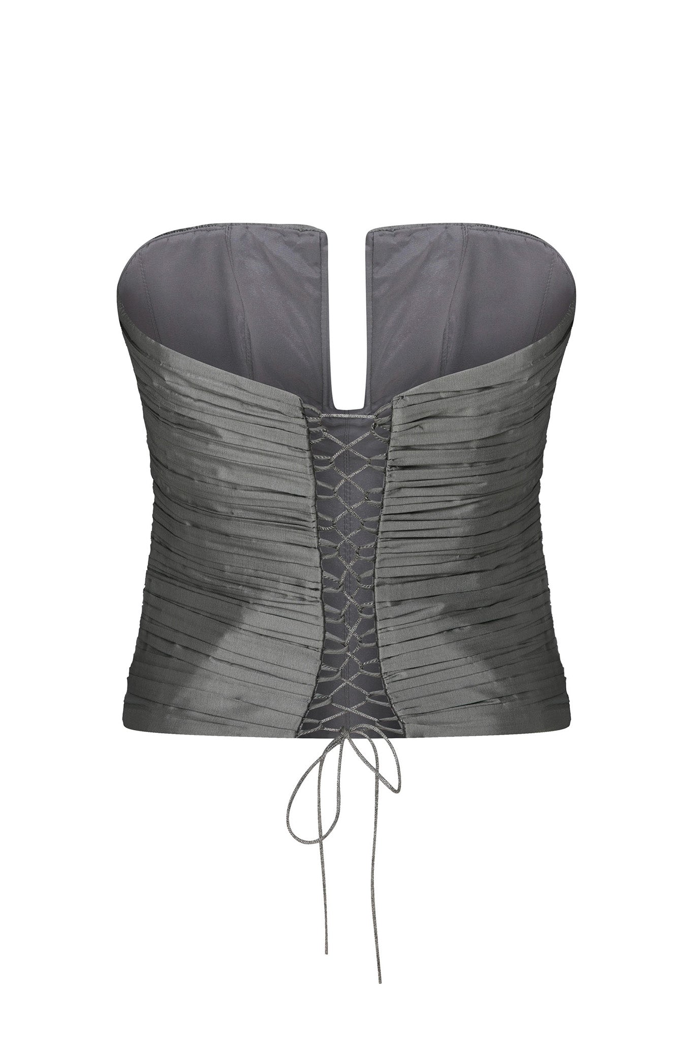 Haze – Drape Detaylı Gri Tafta Büstiyer